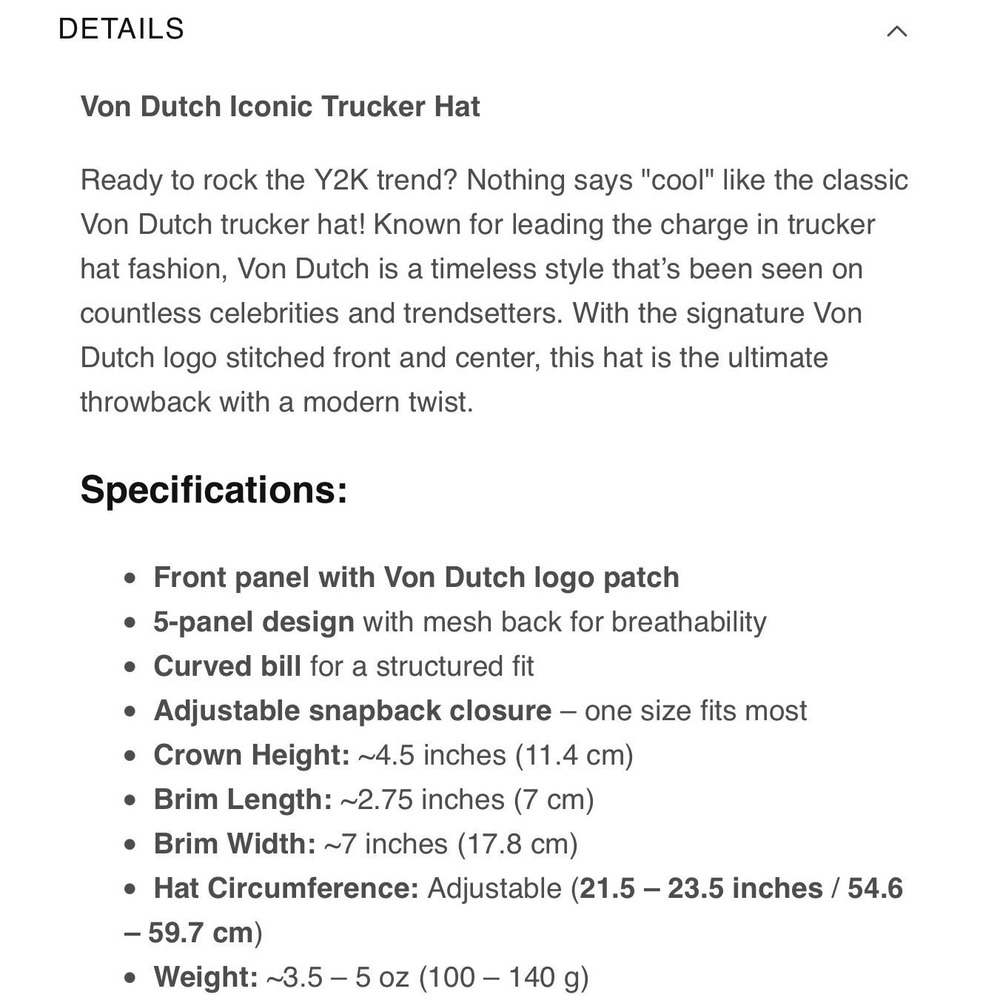 NEW Von Dutch Hat Rhinestone Denim Bling Trucker Mesh SnapBack Cap Retro Y2K - Picture 7 of 8